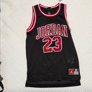 Jordan Black and Red Kids Jersey